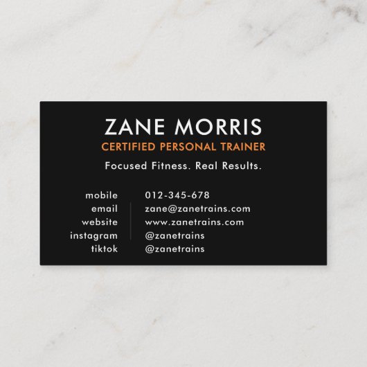 Certified Personal Trainer QR Code 名刺 (裏面)