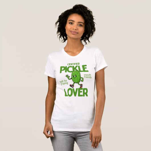 Certified Pickle Lover Cute Funny Dill Pickle Tシャツ (正面フル)