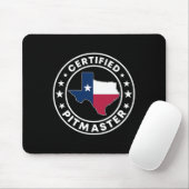 Certified Pitmaster Texan Bbq Grilling Texas Byrbe マウスパッド (マウス)