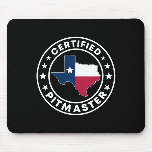 Certified Pitmaster Texan Bbq Grilling Texas Byrbe マウスパッド (正面)