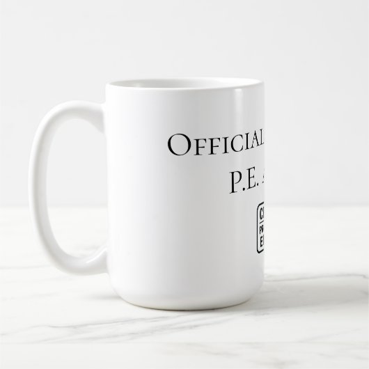 Certified Professional Engineer Congratulatory コーヒーマグカップ (左)