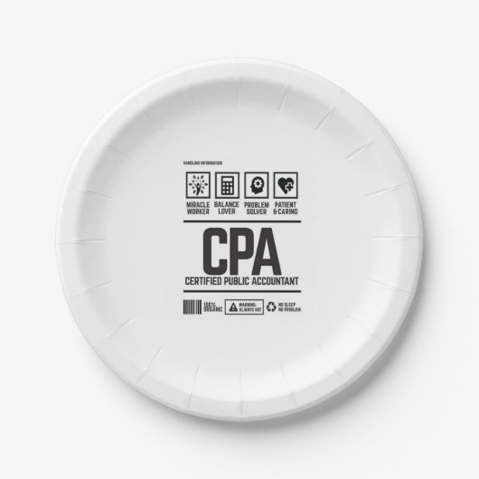 certified public accountant-CPA ペーパープレート (正面)