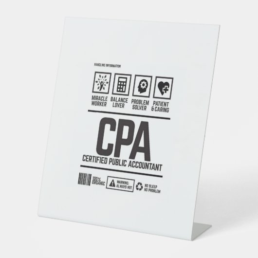 certified public accountant-CPA 台座サイン (正面)