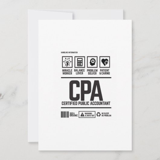 certified public accountant-CPA 招待状 (正面)