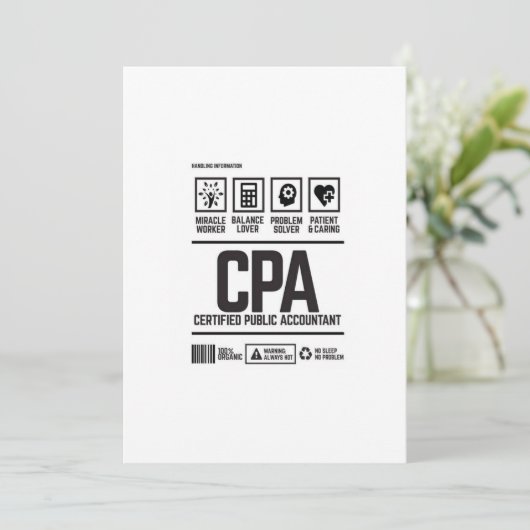 certified public accountant-CPA 招待状 (スタンド正面)