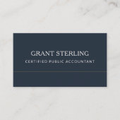 Certified Public Accountant Navy Blue Professional 名刺 (正面)