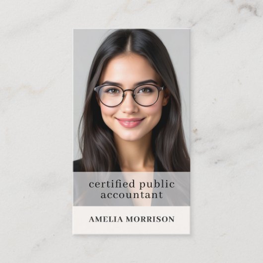 Certified Public Tax Accountant Preparer Photo 名刺 (正面)