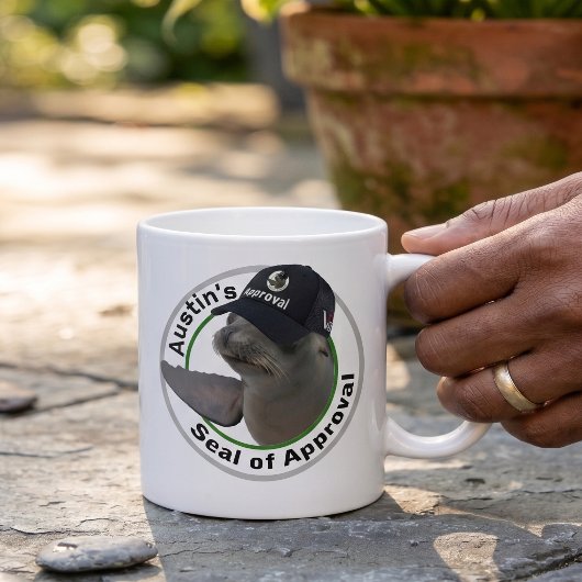Certified Seal of Approval | デッドパンネームカスタム コーヒーマグカップ