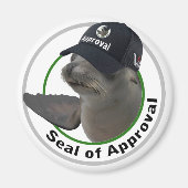 Certified Seal of Approval | 無表情のシールマグネット マグネット (正面)