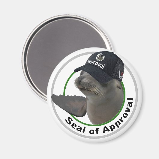 Certified Seal of Approval | Deadpan Seal Magnet マグネット (正面/裏面)