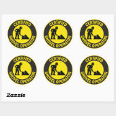 Certified Shovel Operator ラウンドシール (シート)