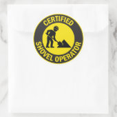 Certified Shovel Operator ラウンドシール (バッグ)