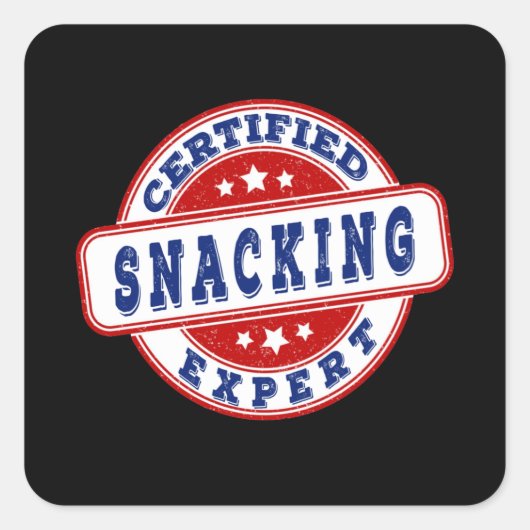 Certified snacking expert seal スクエアシール (正面)