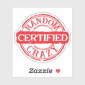 Certified stamp random crazy custom text シール (シート)