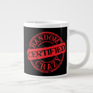 Certified stamp random crazy custom text ジャンボコーヒーマグカップ