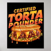 Certified Torta Under Funny Mexican Food Lover  ポスター (正面)