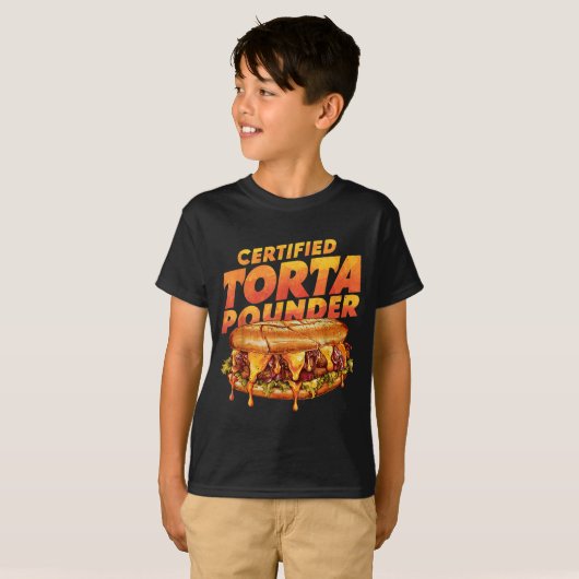 Certified Torta Under Funny Mexican Food Lover  Tシャツ (正面フル)