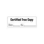 Certified True Copy Date By Business Text Template セルフインキングスタンプ (デザイン)
