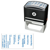 Certified True Copy Stamp (Blue) セルフインキングスタンプ (インサイチュ)