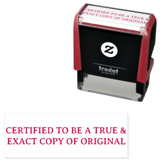 Certified True & Exact Copy of Original  セルフインキングスタンプ (インサイチュ)