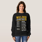 Certified Welder Hourly Rate  Certified Welder スウェットシャツ (正面フル)