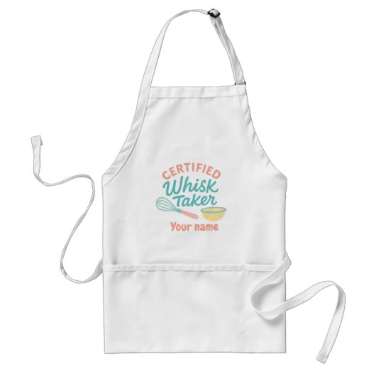 Certified Whisk Taker – Personalized Kitchen Apron スタンダードエプロン (正面)