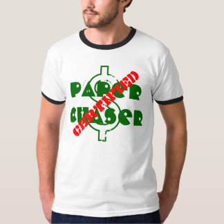 CertifiedPaperChasers著CertifiedPaperChaserのティー Tシャツ
