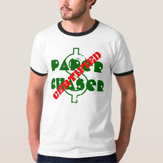 CertifiedPaperChasers著CertifiedPaperChaserのティー Tシャツ (正面)