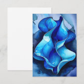 ceruleanフロー抽象芸術 サンキューカード (正面/裏面)
