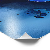 ceruleanフロー抽象芸術 フォトプリント            (角)