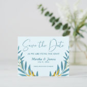 Cerulean Blue葉 Wedding日付カードを保存 セーブザデート (スタンド正面)