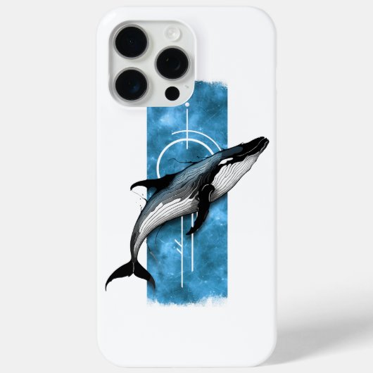 Cerulean Leviathan: Blue Whale Masty Case-Mate iPhoneケース (裏面)