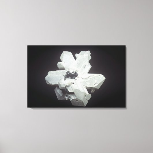 Cerussite結晶（PbC03、炭酸鉛）、Namibi キャンバスプリント (正面)