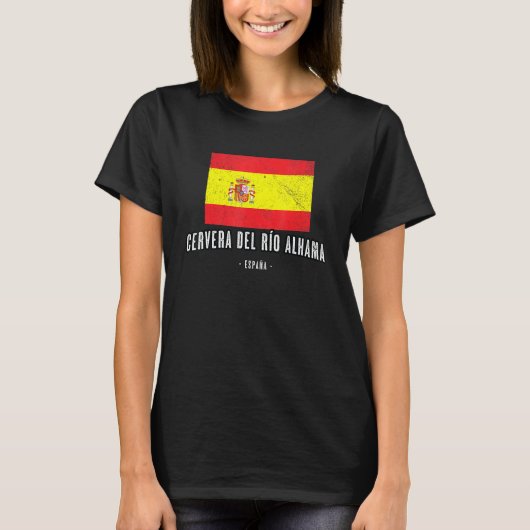 Cervera Del Ro AlhamaスペインEs国旗City Bandera R Tシャツ (正面)