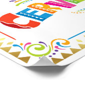 CERVEZAフィエスタパーティービアサインプリント ポスター (角)