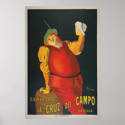 Cervezas La Cruz Del Campo Poster - Cappiello ポスター (正面)