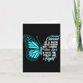 Cervical Cancer Awareness Butterfly Quote Suprt  カード (正面)