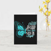 Cervical Cancer Awareness Butterfly Quote Suprt  カード (黄色い花)