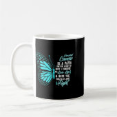 Cervical Cancer Awareness Butterfly Quote Suprt  コーヒーマグカップ (左)
