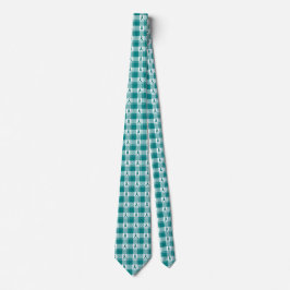 Cervical Cancer Awareness Plaid Teal Ribbon ネクタイ