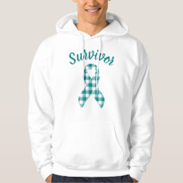 Cervical Cancer Awareness Plaid Teal Survivor パーカ
