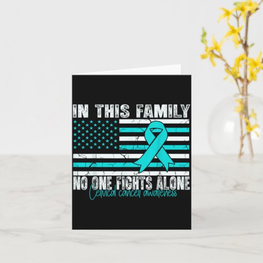 Cervical Cancer Awareness Women Men Cervical Cance カード (黄色い花)