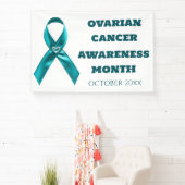 Cervical cancer teal ribbon ovarian awareness 横断幕 (インサイチュ)