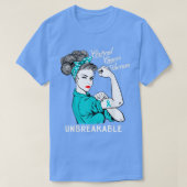 Cervical Cancer Warrior Unbreakable Tee Awareness  Tシャツ (デザイン正面)