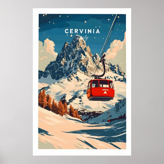 Cervinia Ski Print 1 ポスター (正面)