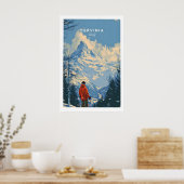Cervinia Ski Print - Italy 1 ポスター (キッチン)