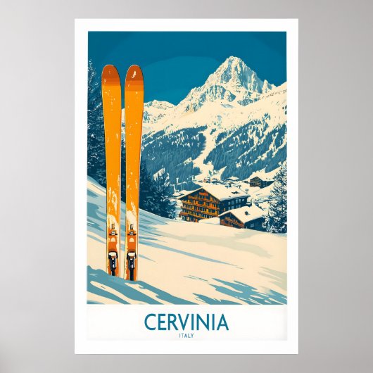Cervinia Ski Wall Art Poster 1 ポスター (正面)