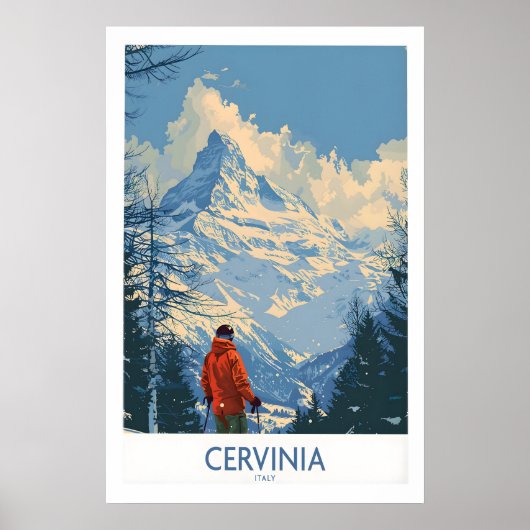 Cervinia Travel Poster - Italy 1 ポスター (正面)