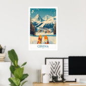 Cervinia Wall Art Ski Poster Italy 1 ポスター (ホームオフィス)
