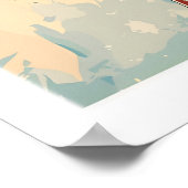 Cervinia Wall Art Ski Print Italy 1 ポスター (角)